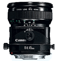 Оборудование Объективы для цифровых зеркальных камер EOS - TS-E 45mm f/2.8